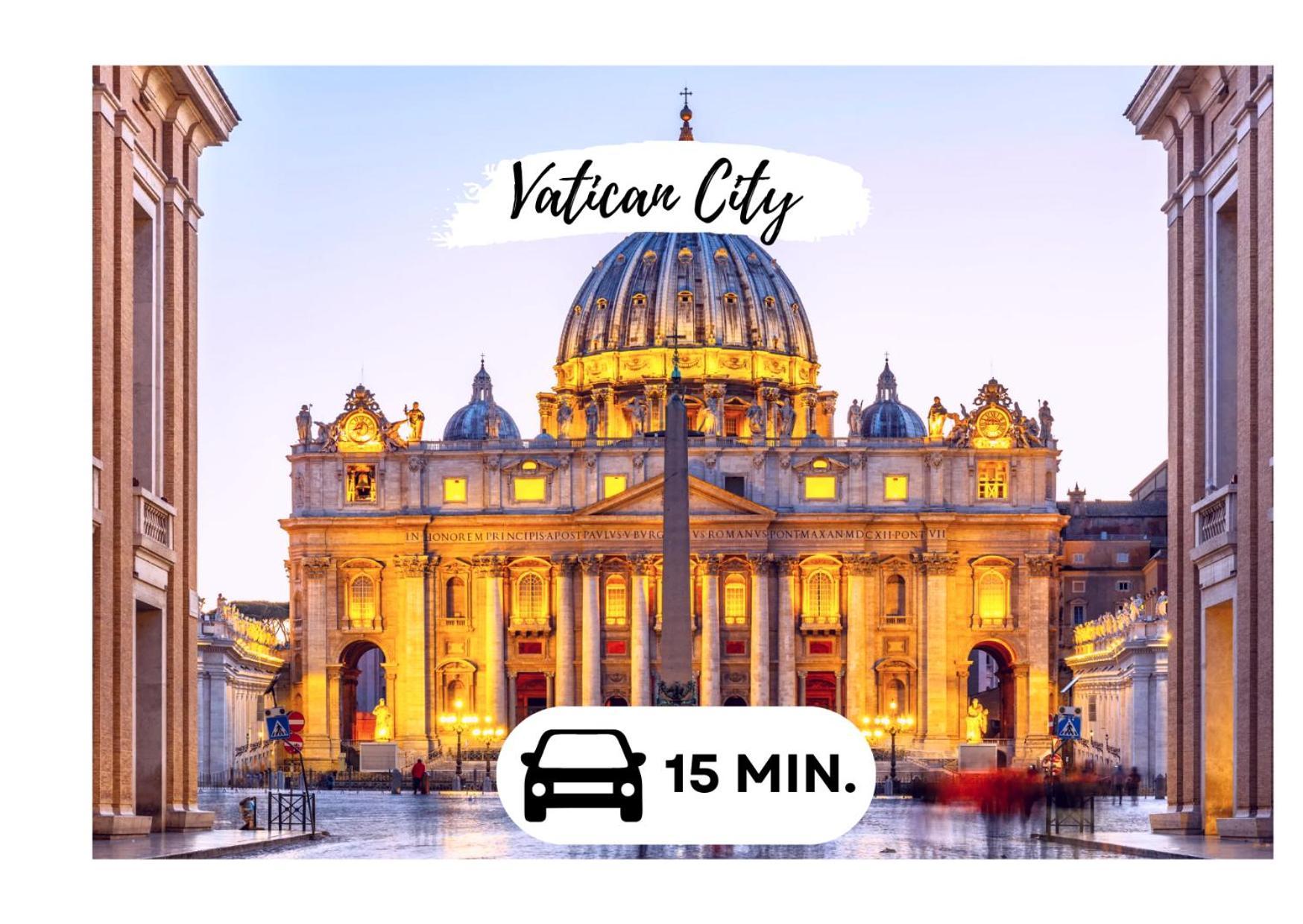 15 Min From The Vatican Wi-Fi And Garden Extérieur photo
